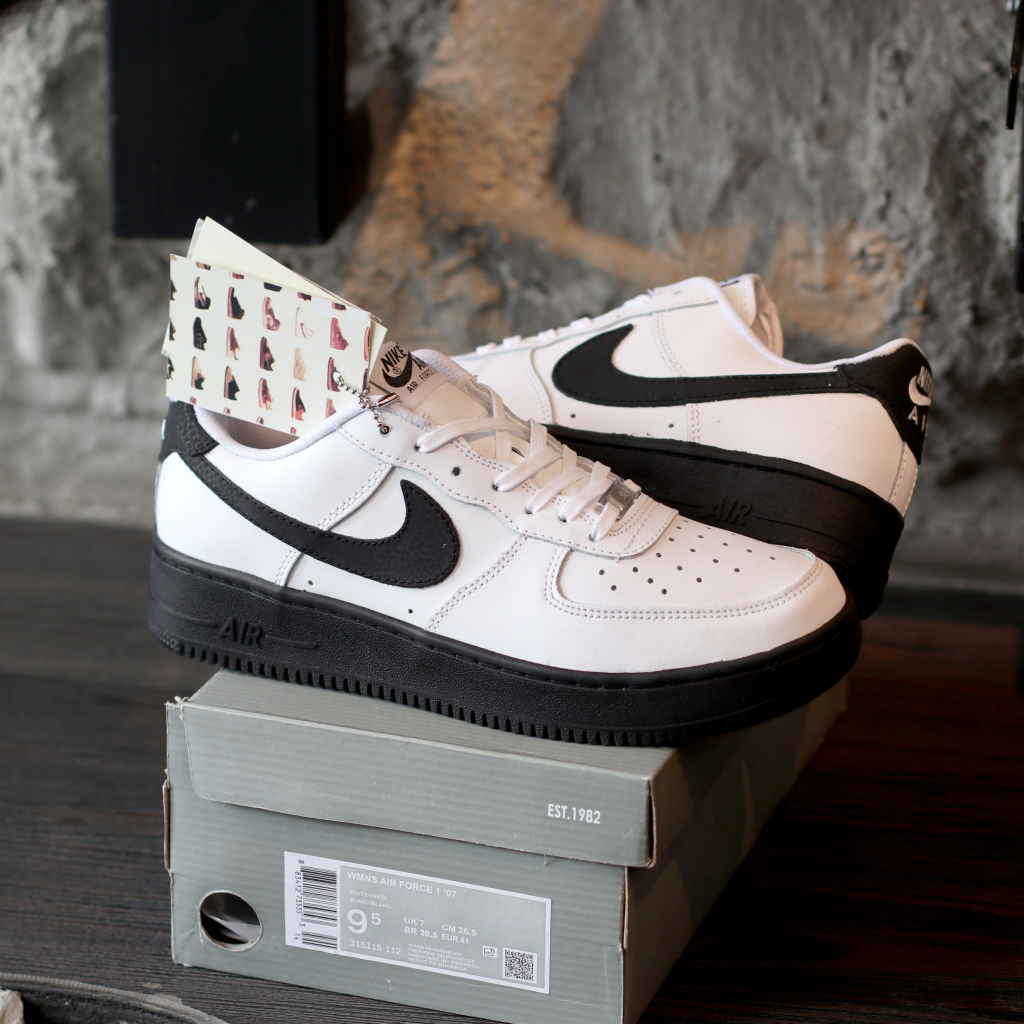 Jual SEPATU NK AF1 AIR FORCE ONE WHITE LIST BLACK SOL BLACK ( LIVE ...