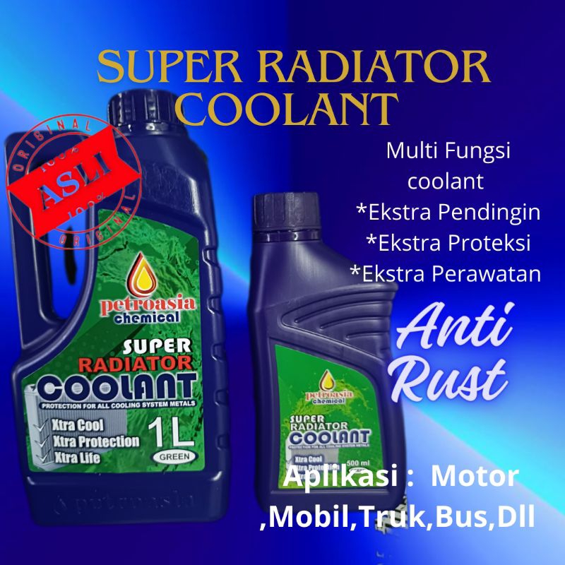 Jual Air Radiator Cairan Coolant Otomotif Hijau Anti Rust Petroasia SNI ...
