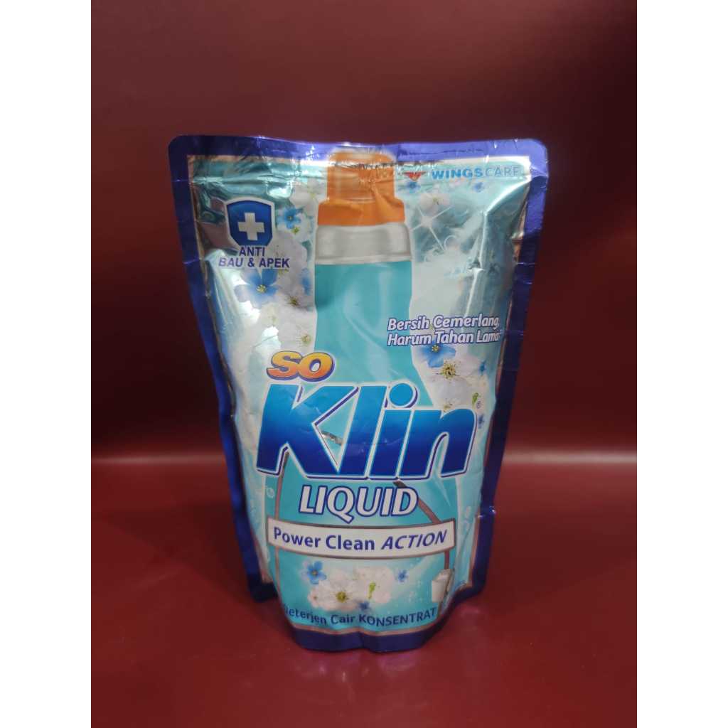 Jual Detergen Cair Pakaian Soklin Liquid Power Clean Action 400ML ...