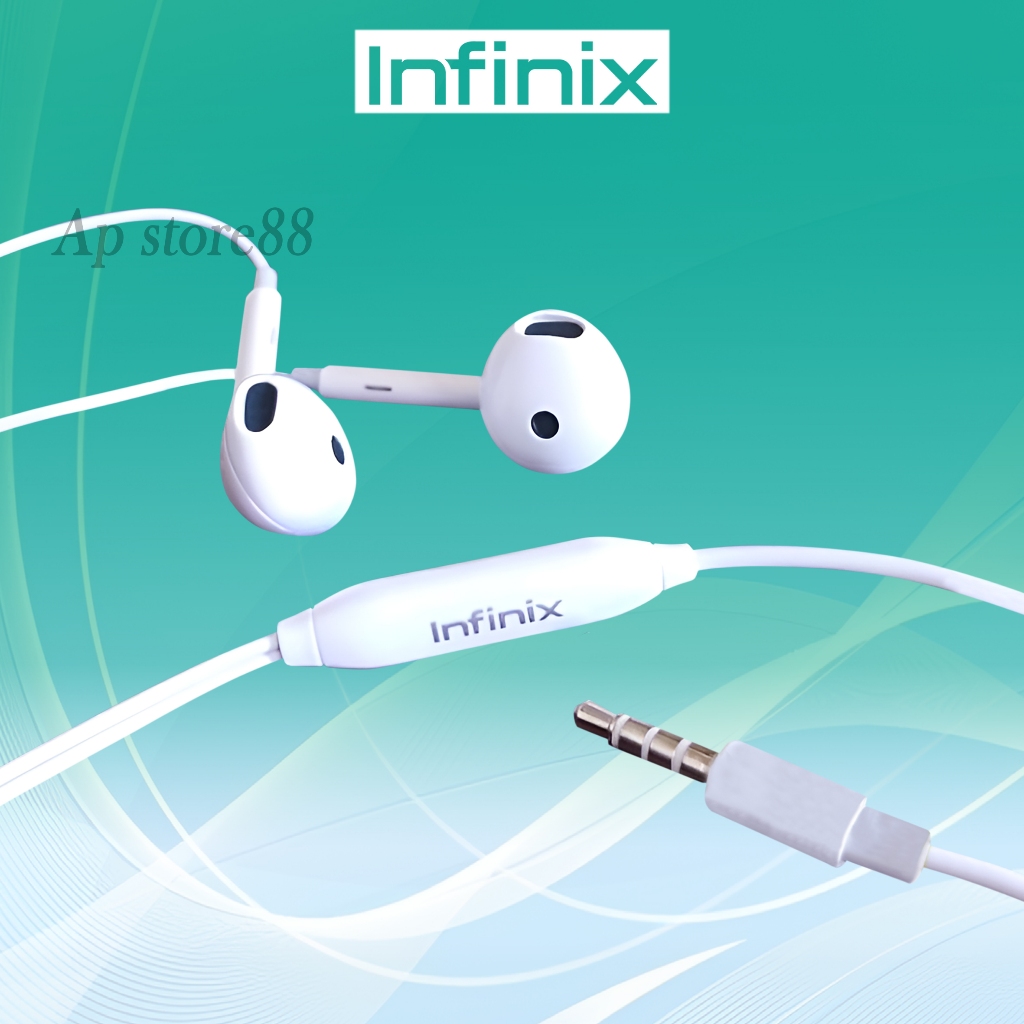 Jual Headset Earphone Handsfree Infinix ORIGINAL Jack 3.5MM Shopee