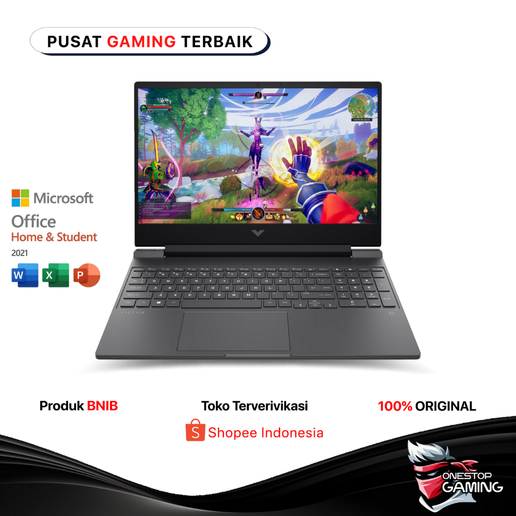 Jual HP Victus 16 Inch Gaming Laptop Ryzen 7 S0010AX R7-7840HS 16GB 1TB ...