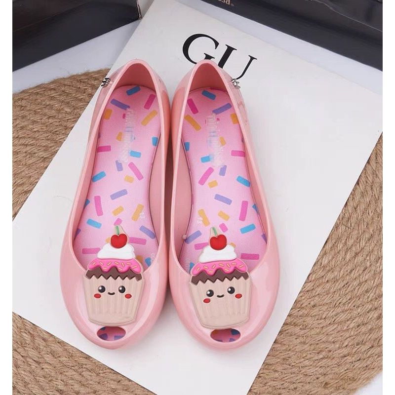 MINI MELISSA ULTRA TEEN CUPCAKES BOW MARIE CAT AND COOKIES SIZE 22/23  33 SEPATU ANAK REMAJA