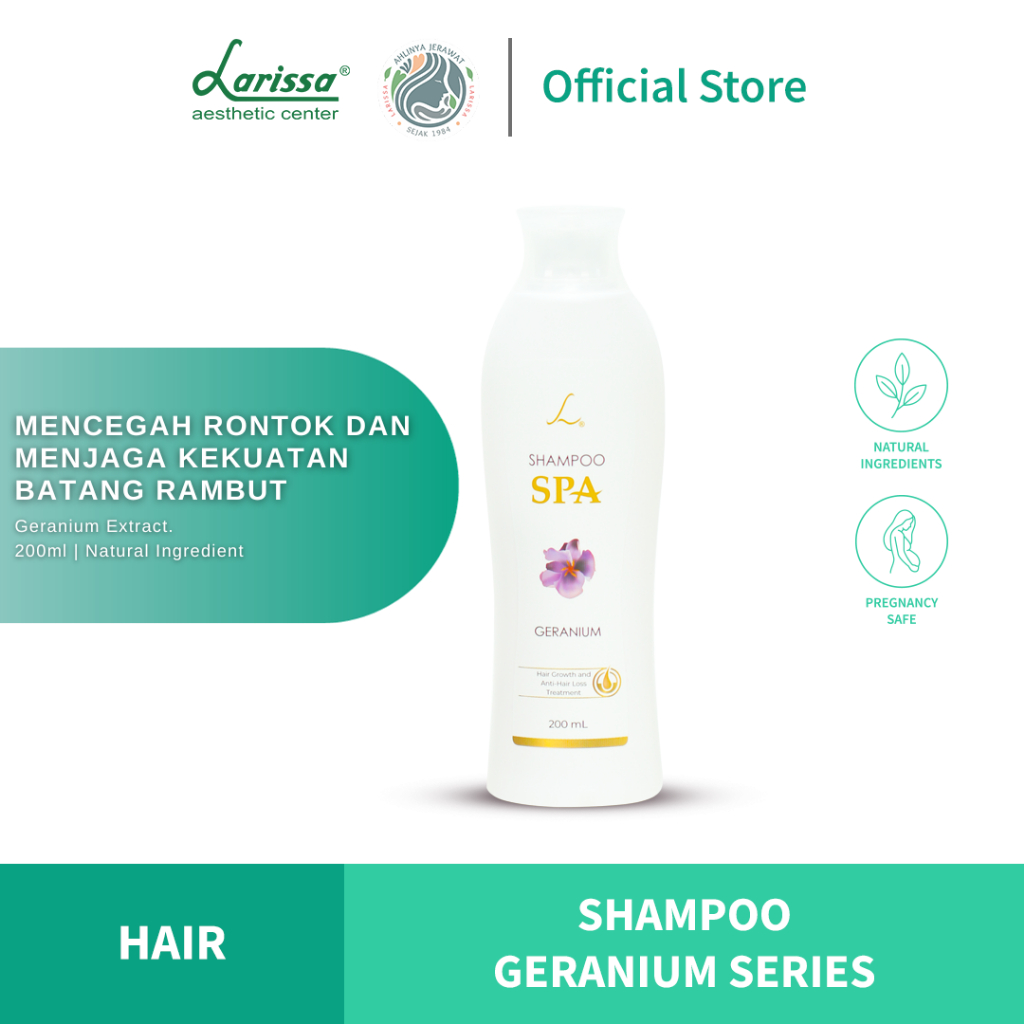 Jual Larissa Shampoo SPA Geranium – Shampoo rambut dengan geranium ...