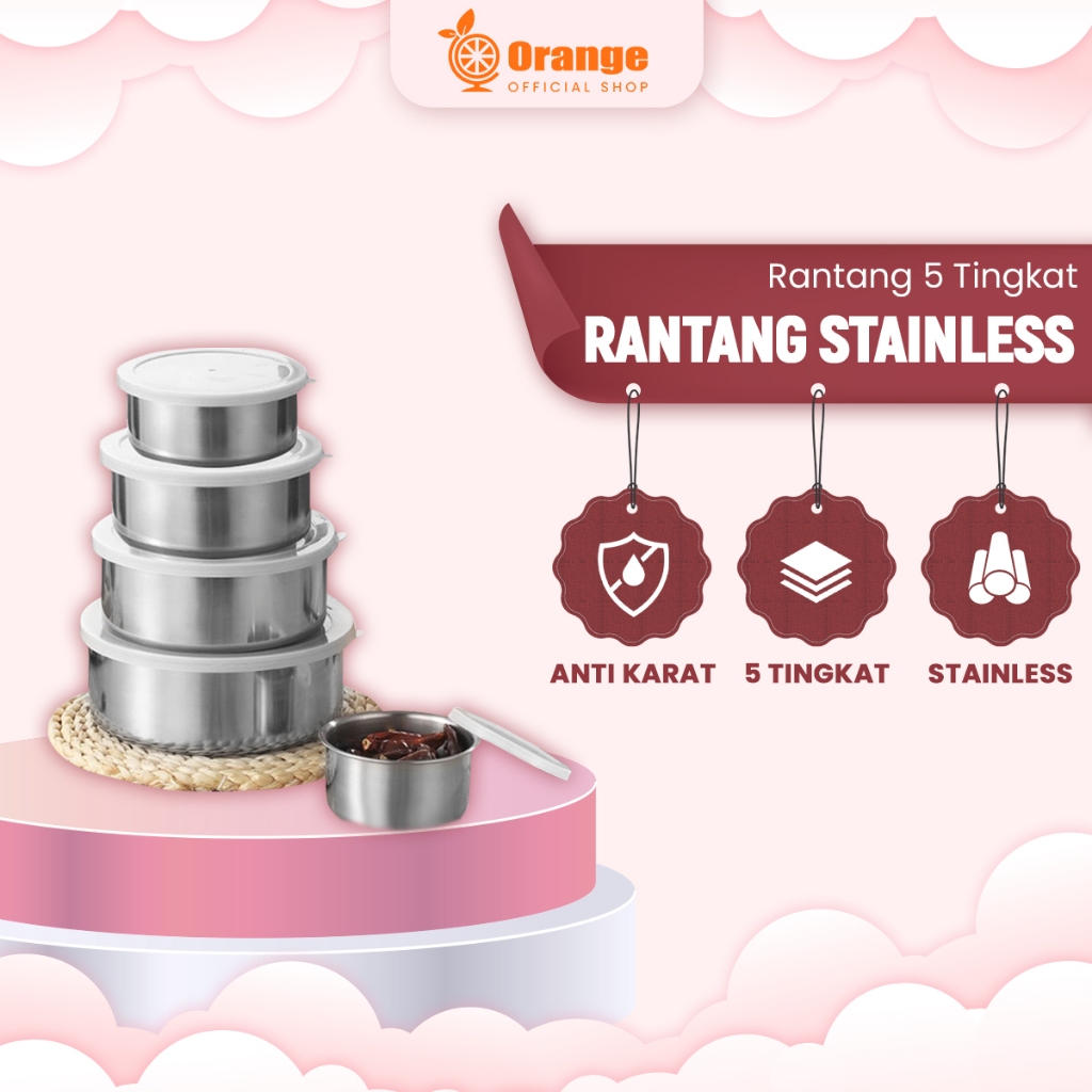 Jual Orange Official Shop Rantang Stainless Rantang Susun Ratntang Set Lengkapn Isi Fresh Box