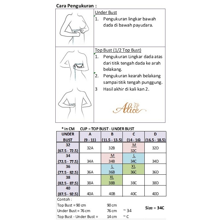 Jual Alice Renda Lace Bra Beha BH Mastektomi Tanpa Kawat Breast Cancer ...