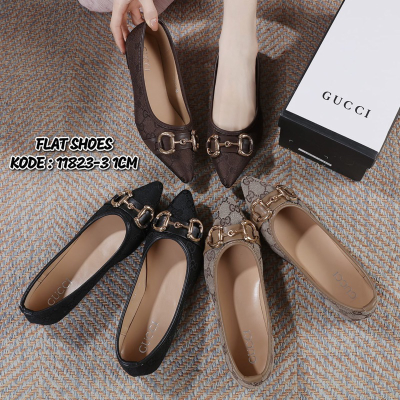 Jual New Arrival Flat Shoes Wanita Gucci 11823 3 Shopee Indonesia