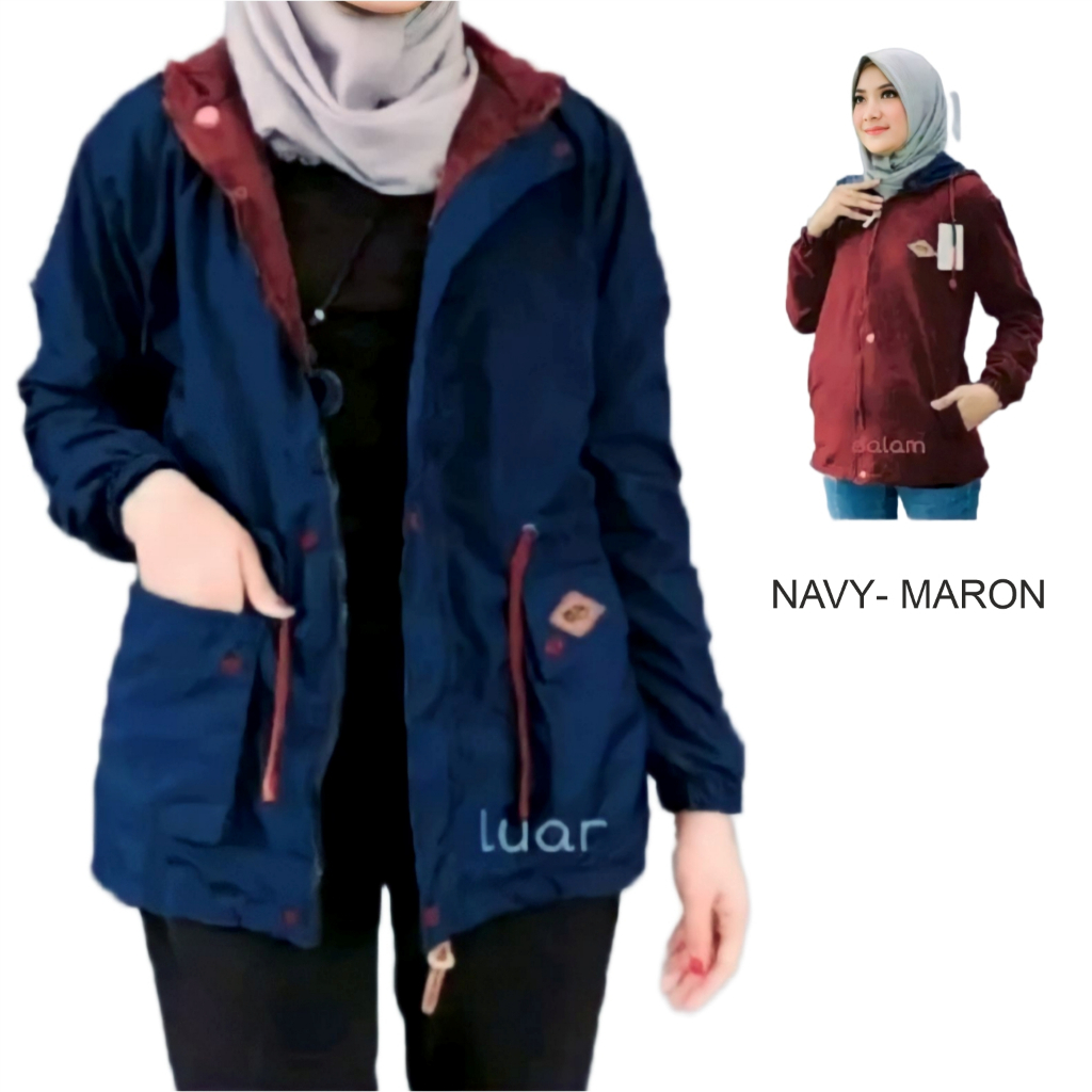 Jual Jaket Parka Wanita Korean Style Jumbo Uniqlo Import Muslimah