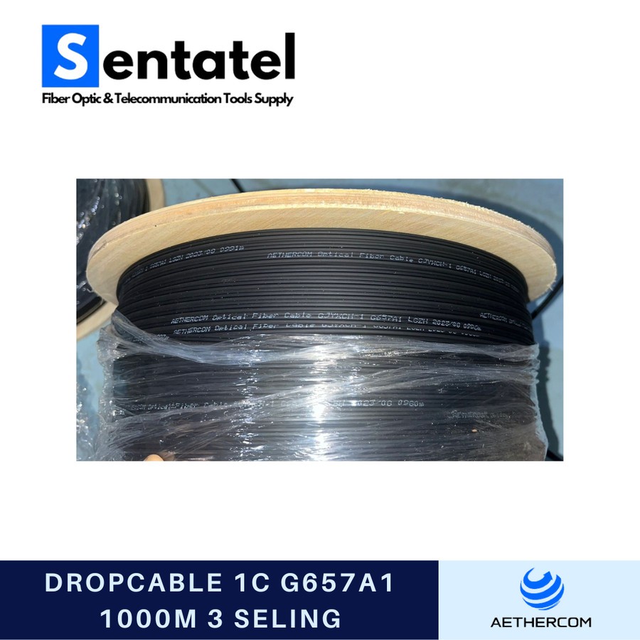 Jual Drop Wire / Kabel Fiber Optic / Dropcore 1 Core FTTH 1km / 1000 ...