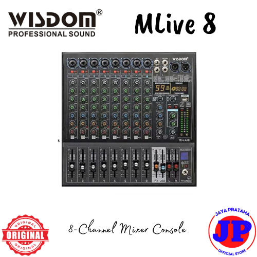 Jual Wisdom MLive 8 8-Channel Mixer Audio With Bluetooth Original ...