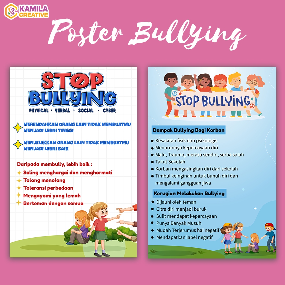 Jual Kamila Creative - Poster Perundungan, Poster Stop Bullying A3 ...