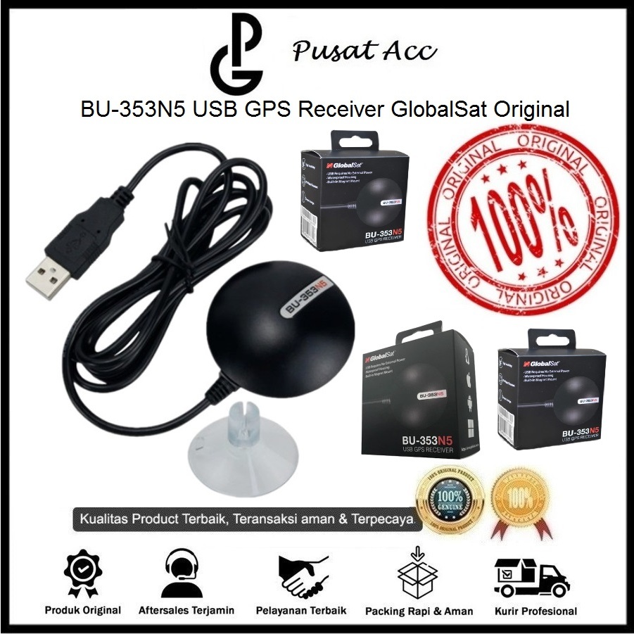 Jual BU-353N5 USB GPS Receiver GlobalSat Original GlobalSat BU353N5 USB ...