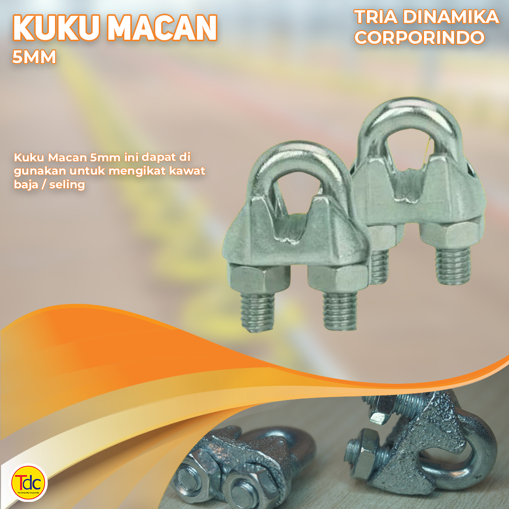 Jual Kuku Macan Clamp Klem Kawat Baja Mm Pengikat Kawat Baja Seling