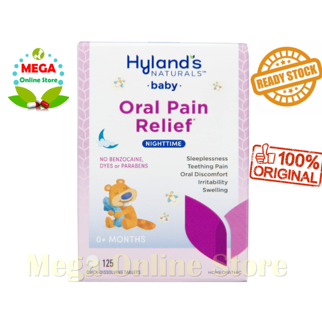 Jual Hyland's Naturals Baby Nighttime Oral Pain Relief 125 Tablets