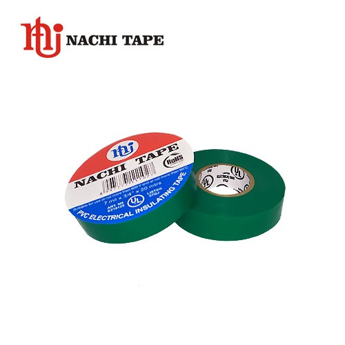 Jual Nachi PVC Electrical Tape Isolasi Listrik Selotip 18mm x 20m Green ...