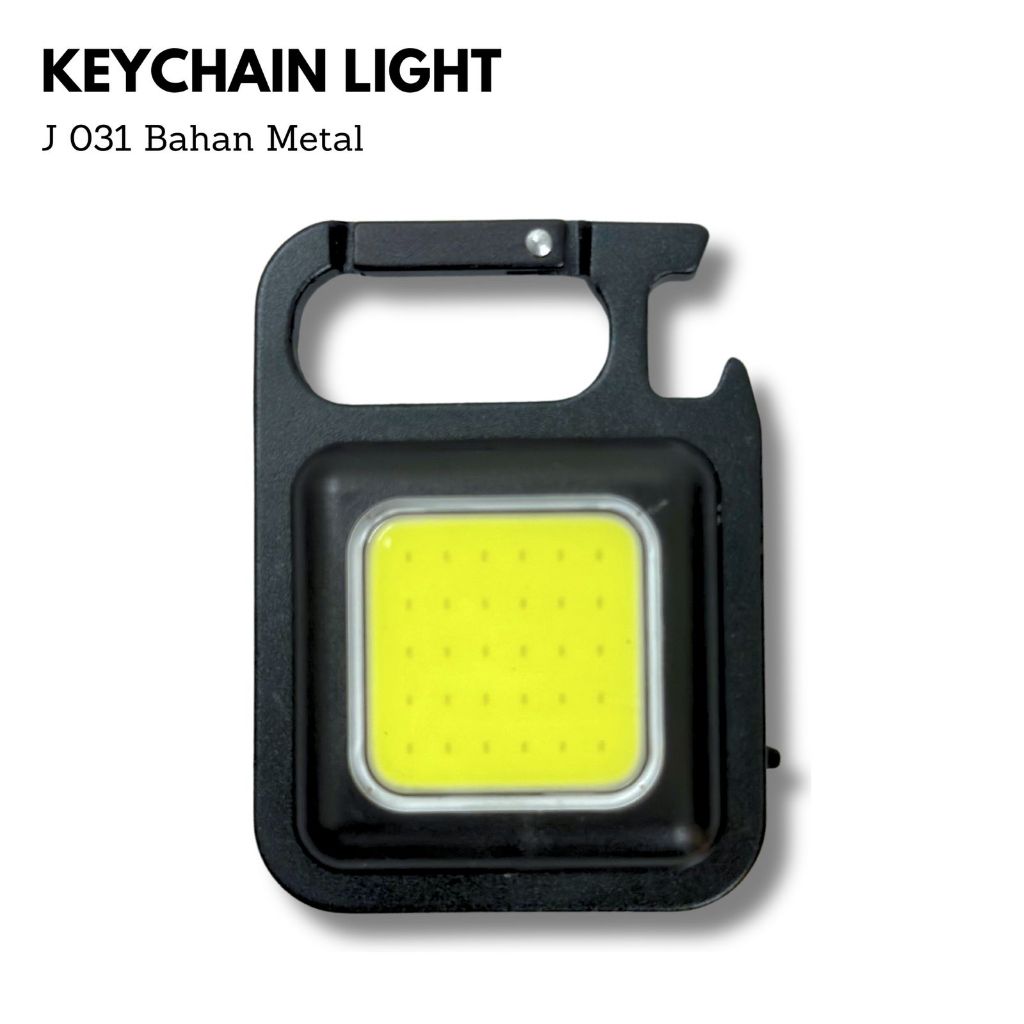 Jual Senter Mini COB Rechargeable LED Keychain Metal Light Senter Kotak ...