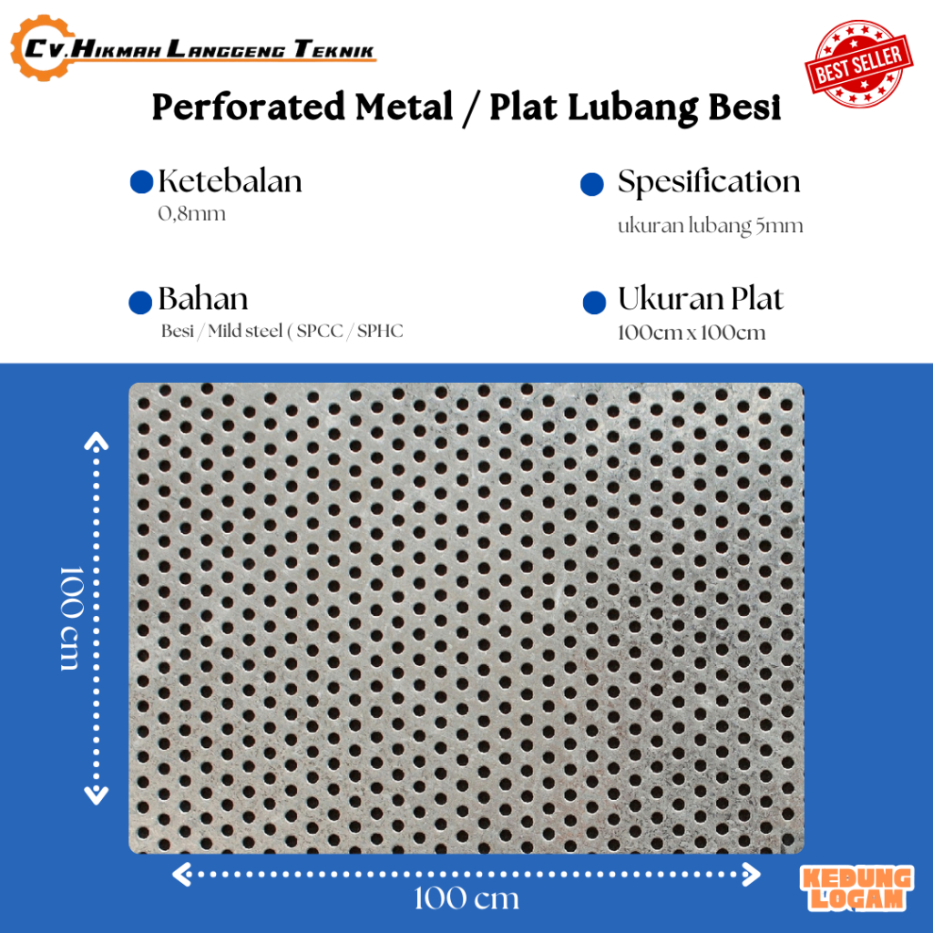 Jual Plat besi ram speaker 100 cm x 100 cm Lubang 5 mm | Shopee Indonesia
