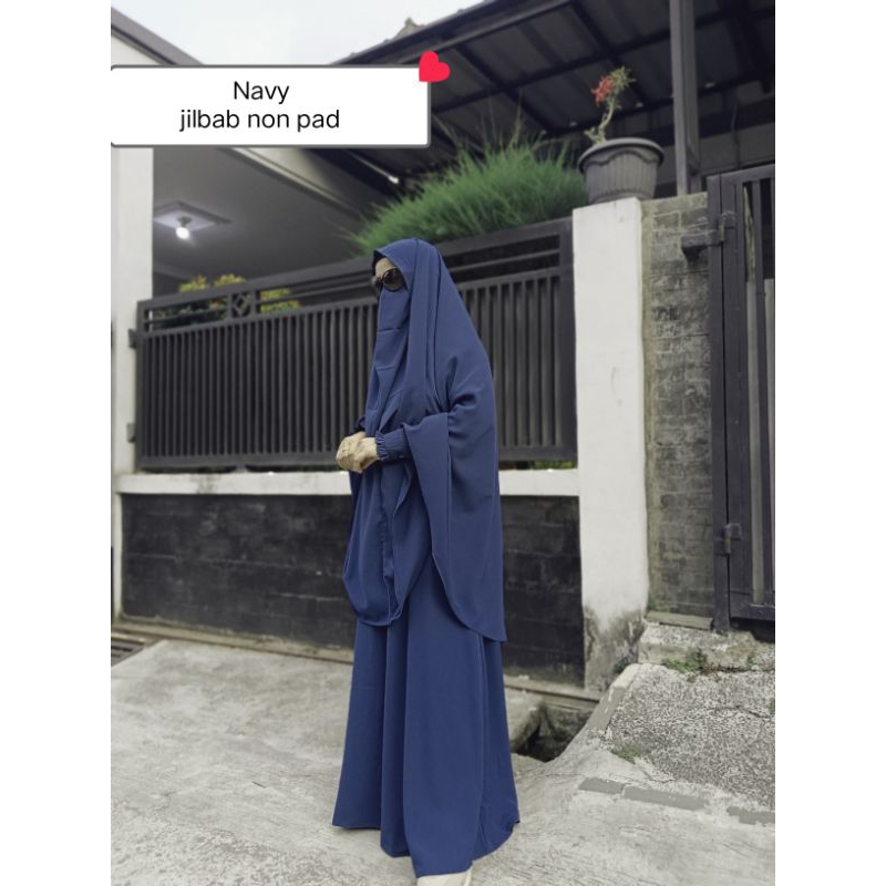 Jual Gamis Syari Wolfis Wolpeach Set Khimar Non Pad Cadar Murah