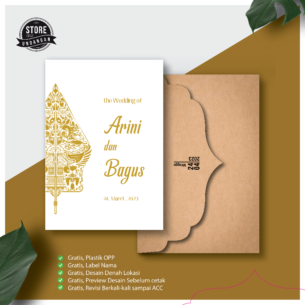 Jual Undangan Amplop Adat Rustic Kraft Free Und Website Minang Padang