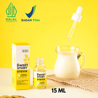 Sweet Story Stevia Cair 15 ml Pemanis Alami Pengganti Gula 0 Kalori 0 Gula