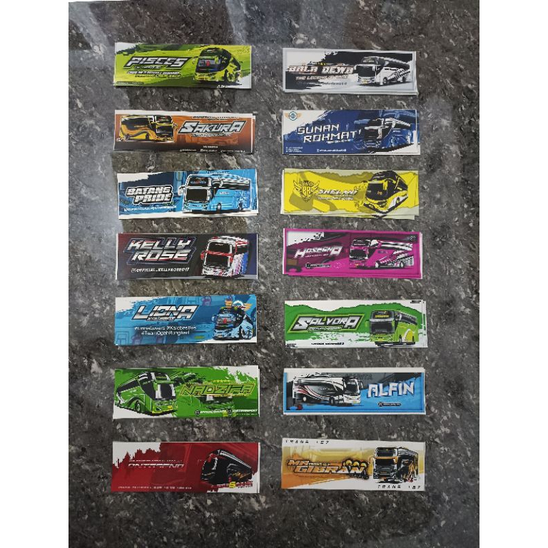 Jual stiker bus murah terbaru 14 model isi 30 pcs | Shopee Indonesia