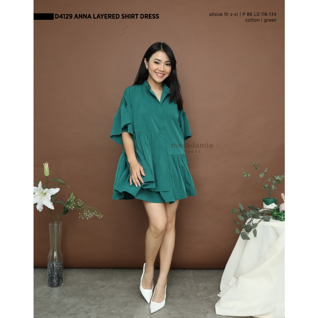Jual Macadamia House - D4129 Anna Layered Shirt Dress - DRESS MINI XMAS ...