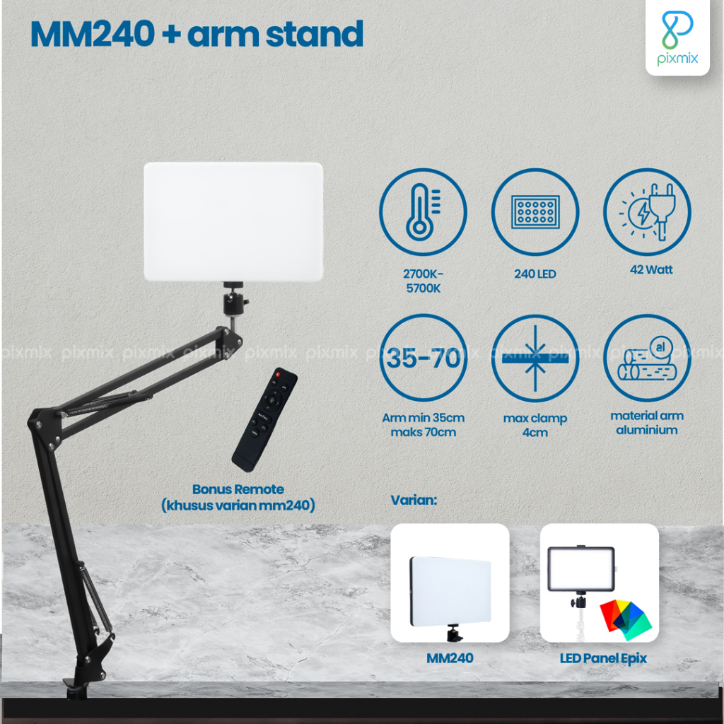 Jual Lampu LED Live Fill Light with Overhead Bracket / RGB Photo Video ...