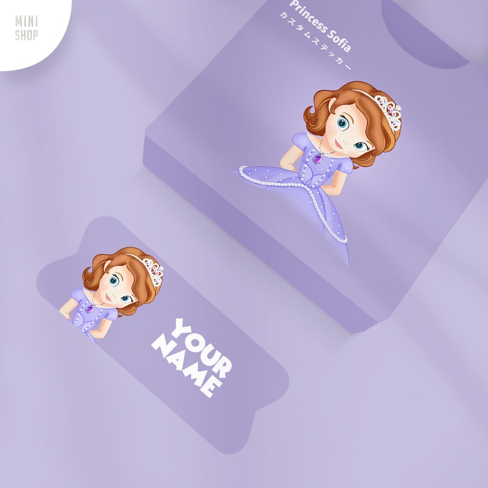 Jual Stiker Nama Custom Waterproof Princess Sofia | Shopee Indonesia