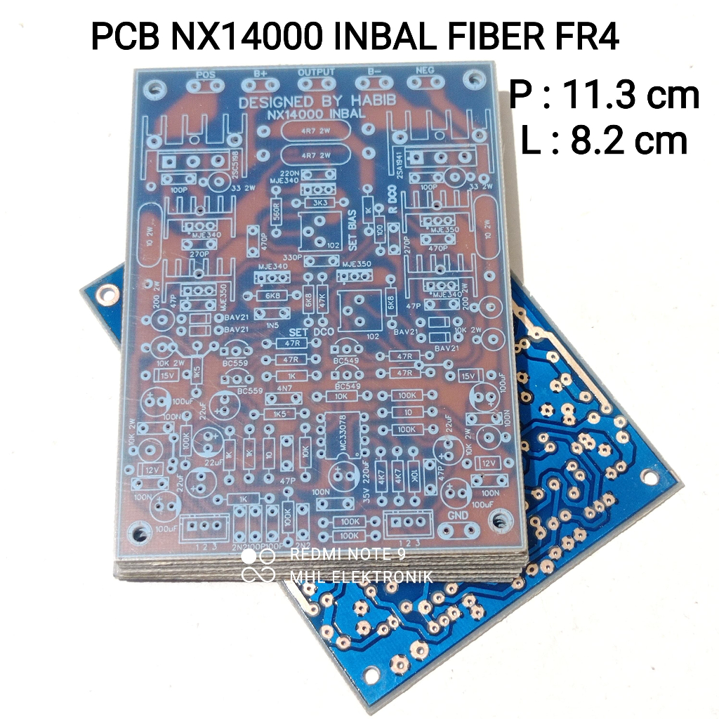 Jual PCB NX14000 INBAL NX14000 INPUT BALANCE FIBER FR4 BY Habib NEW PCB
