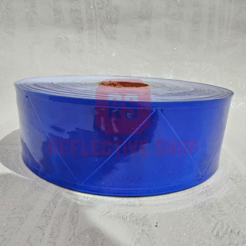Jual Scotchlite PVC Biru Motif Segitiga 5 cm isi 50 Meter / Scotlight ...