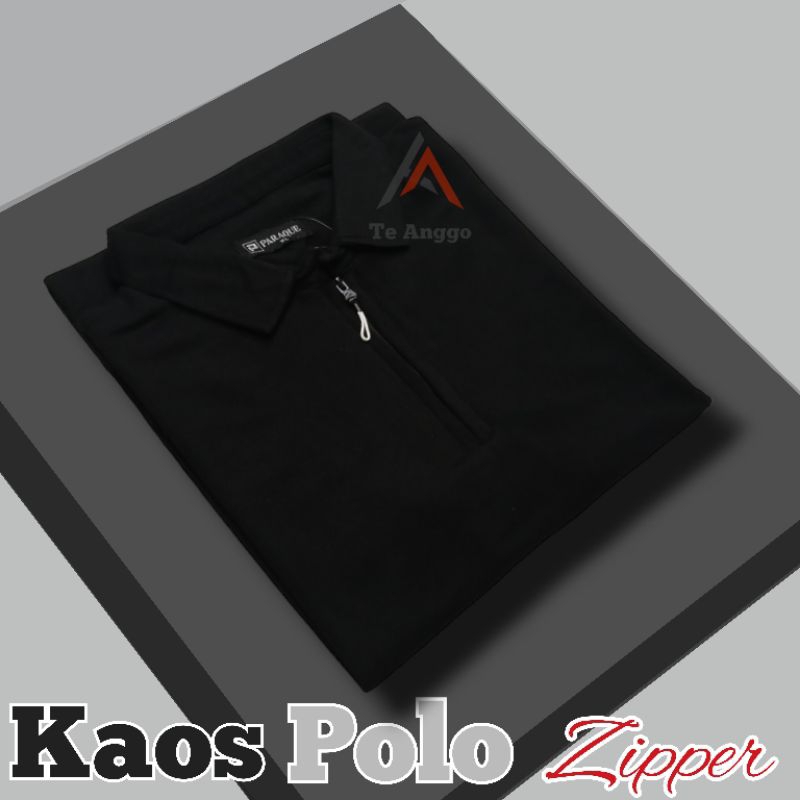 Jual Kaos Polo Zipper Pria Kerah Lengan Pendek Polo Shirt Zipper