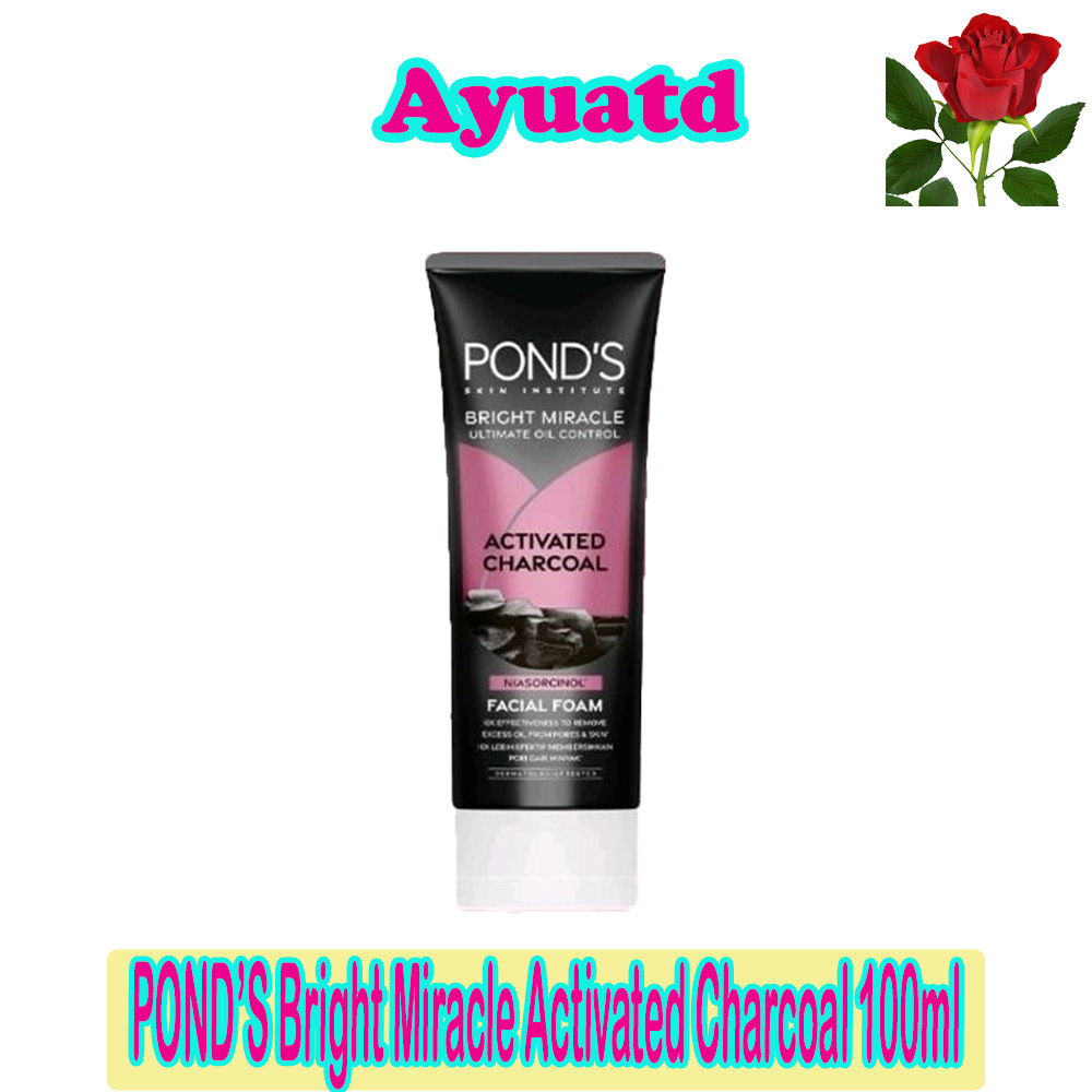 Jual Ponds Facial Wash Bright Miracle Activated Charcoal 100ml Shopee
