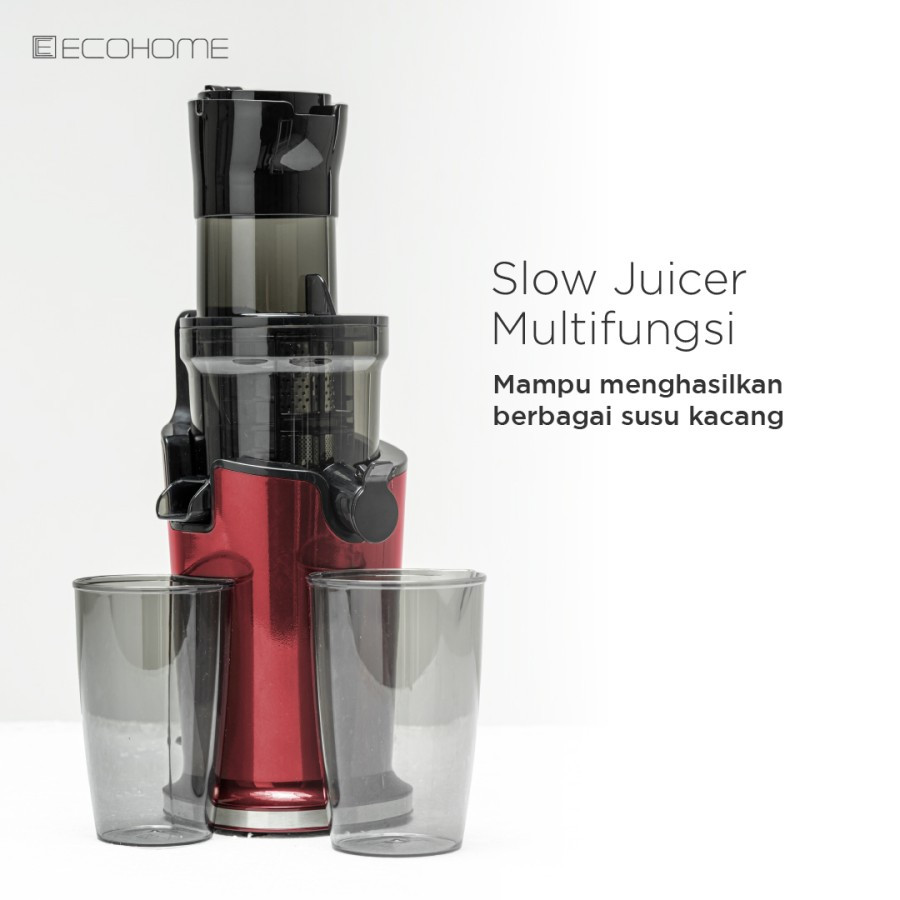 Jual Ecohome Slow Juicer ESJ999 Cold Pressed Fruit Extractor Garansi