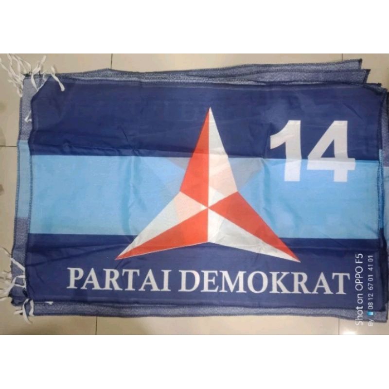 Jual bendera partai Demokrat ukuran 60cm x 90cm (100pcs) | Shopee Indonesia
