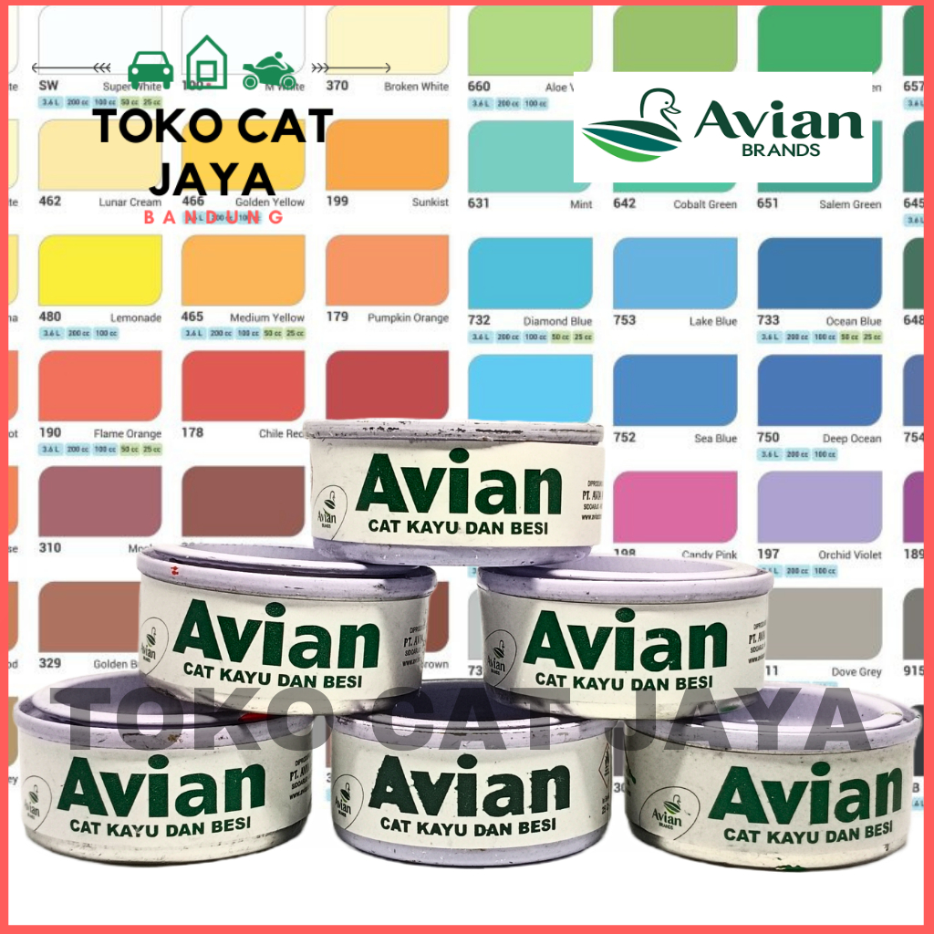 Jual AVIAN Cat Kayu Besi kecil 25cc/25ml WARNA LENGKAP | Shopee Indonesia