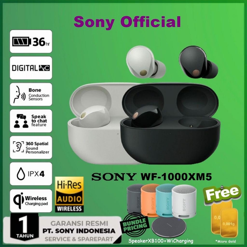 Jual Sony WF-1000XM5 Wireless Headphones WF1000XM5 WF 1000X WF1000 XM5 ...