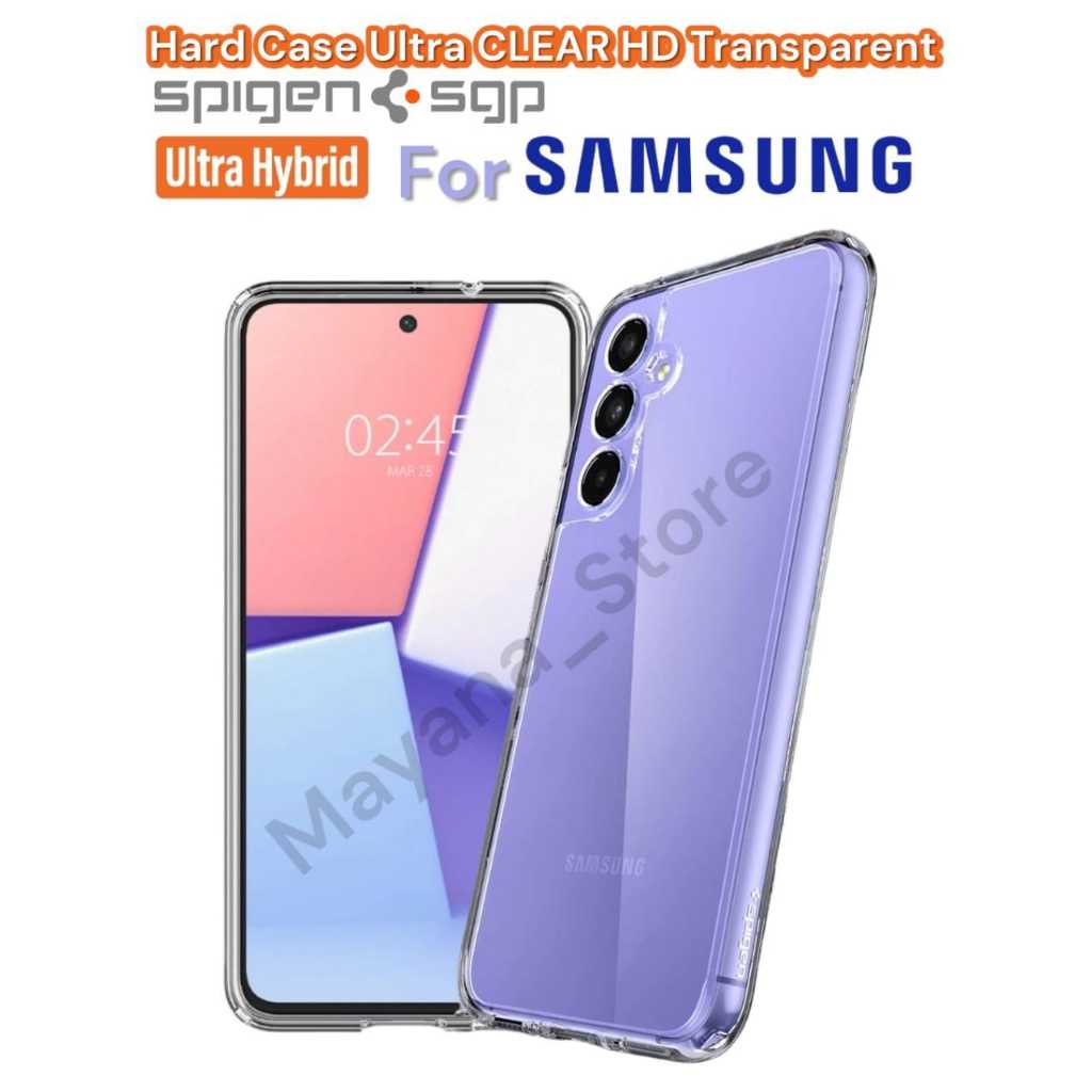 Jual 2024! Hard Case SPIGEN Clear MILITARY Anti Yellow SAMSUNG S23FE S23 S23+ S22+ S21 S20 FE