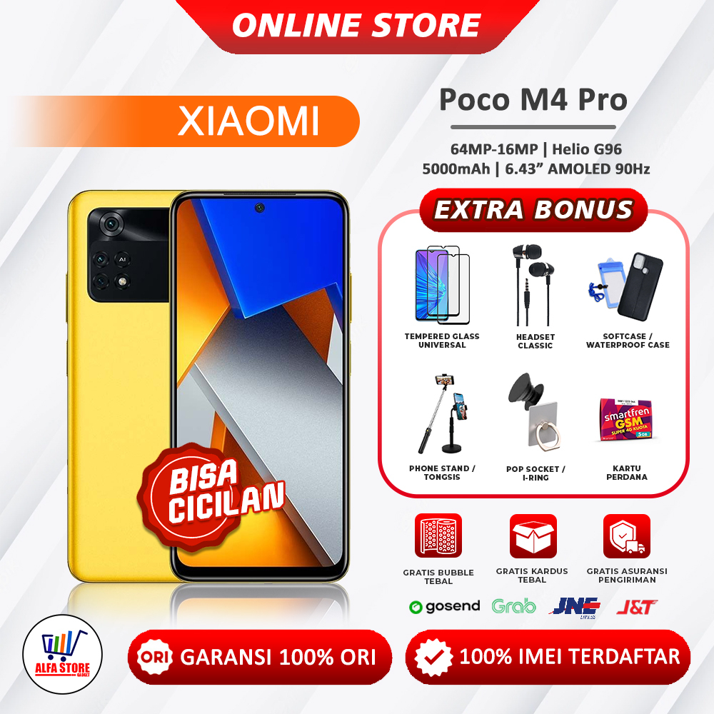 Jual Handphone xiaomi pocophone M4 pro POCO M4 PRO ram 8/256gb ram 6