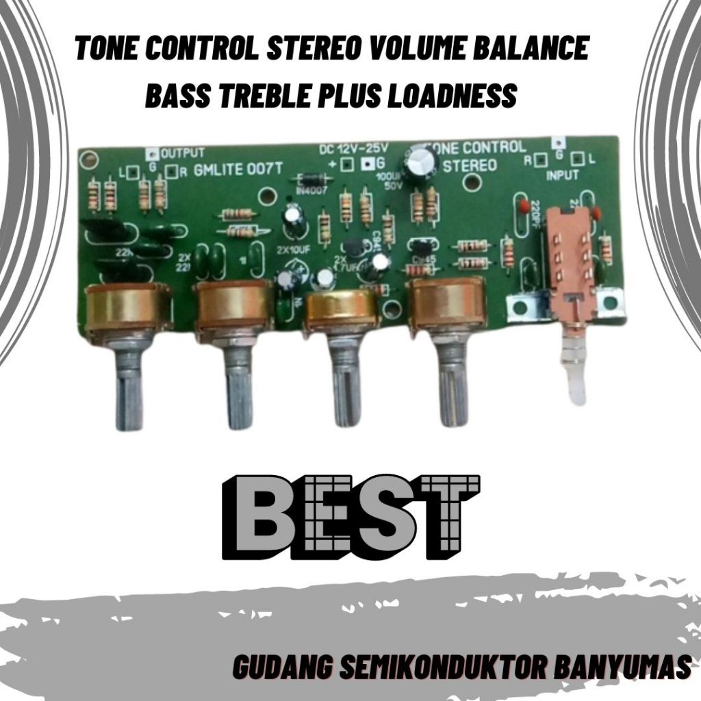 Jual TONE CONTROL STEREO VOLUME BALANCE BASS TREBLE PLUS LOADNESS DC ...