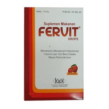 Jual FERVIT DROP 15ml Suplemen Zat Besi Untuk Anak Anak | Shopee Indonesia