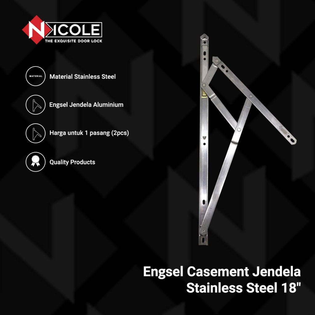 Jual Engsel Jendela Casement / Friction Stay / Window Casement ...