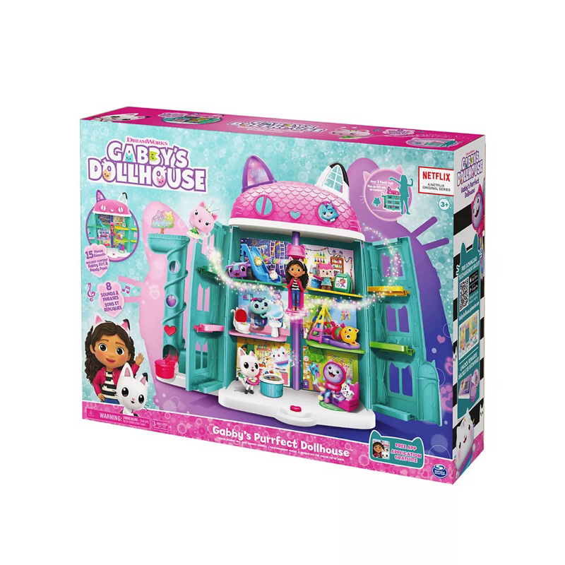 Jual Gabby's Dollhouse Purrfect Dollhouse With 15 Pieces Gabby Original ...