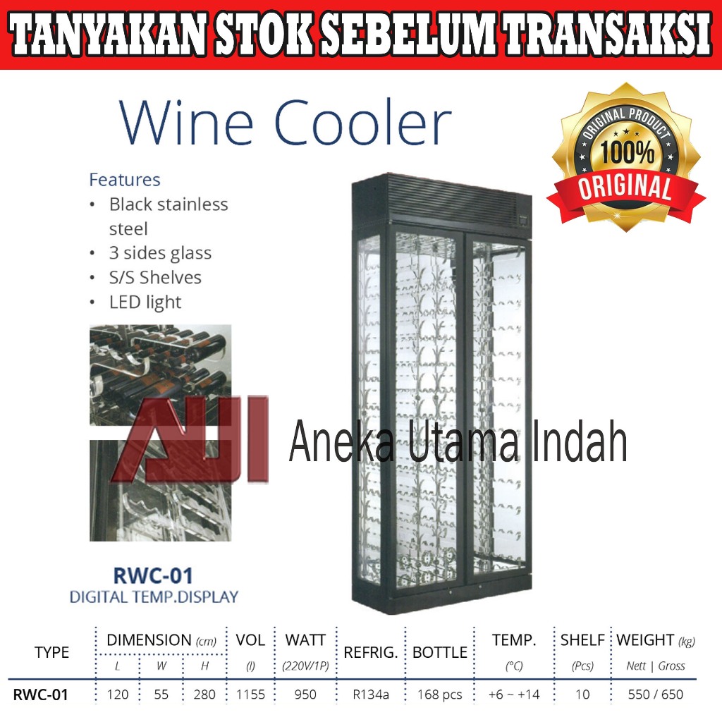 Jual Gea RWC01 Wine Cooler Showcase Pendingin Wine Wine Cellar