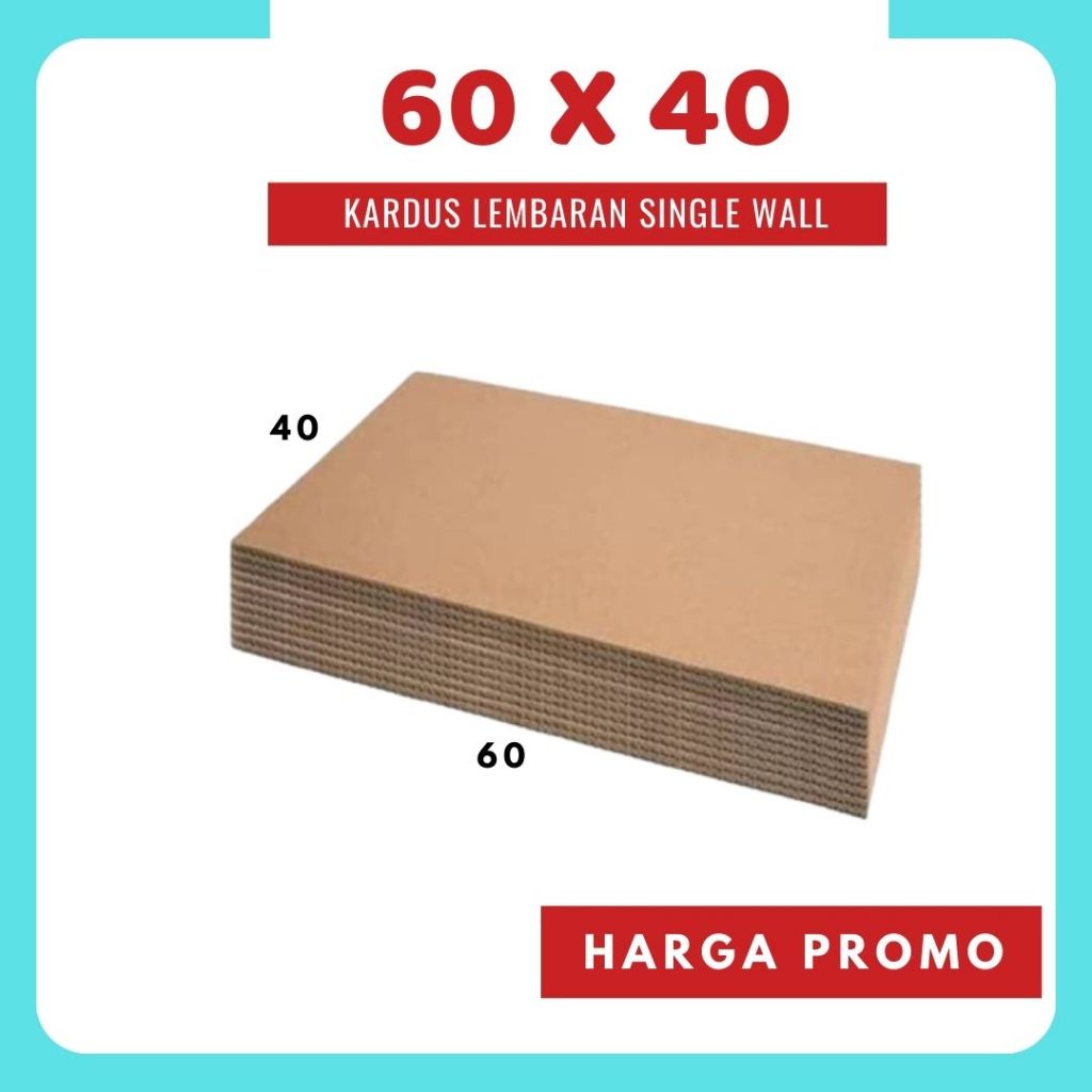 Jual Kardus Lembaran 60x40 Sheet Polos Single Wall Coklat Karton Warna ...