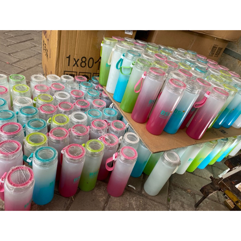 Jual Botol kaca gradasi tumbler souvenir promosi kampanye wedding event ...