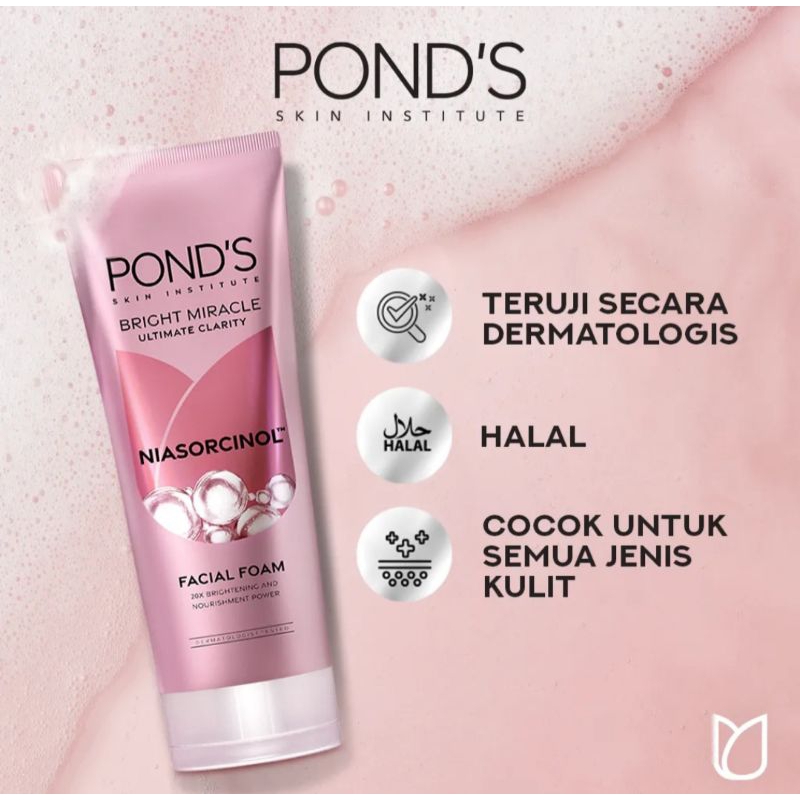 Jual ⭐ PONDS BRIGHT MIRACLE ULTIMATE CLARITY FACIAL FOAM 100ML ⭐ ...