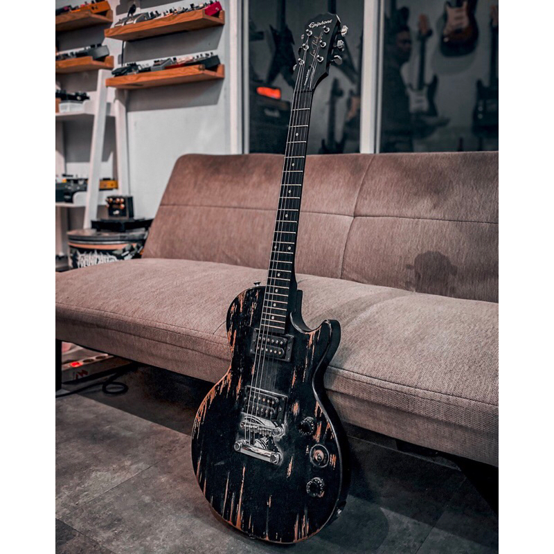Jual Gitar Elektrik Epiphone Les Paul BK Vintage Edition Relic | Shopee ...