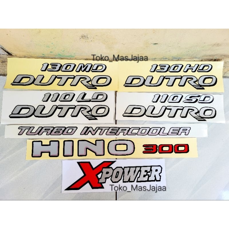 Jual Sticker stiker tulisan hino 300 / stiker xpower / stiker dutro ...