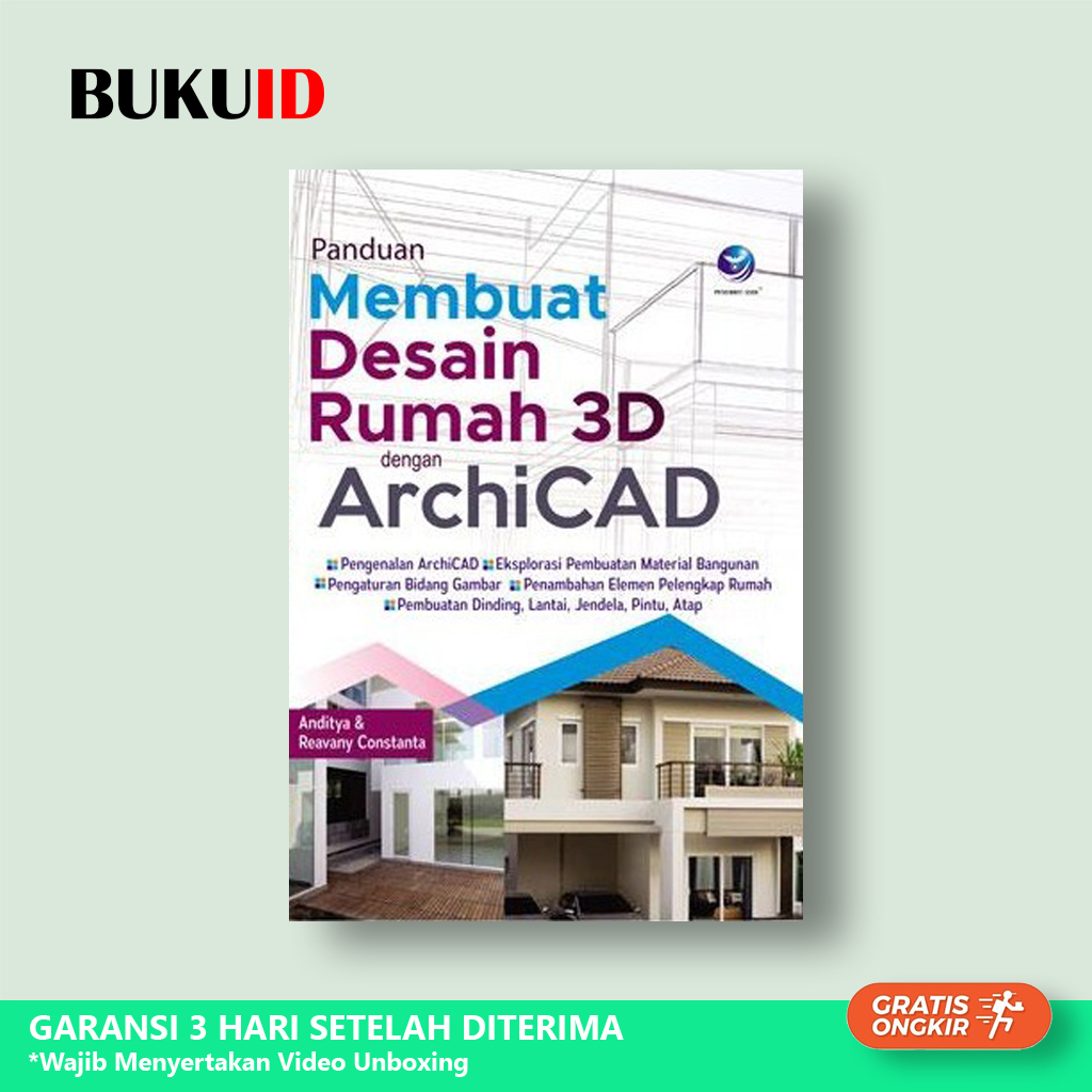 Jual Buku Panduan Membuat Desain Rumah 3d Dengan Archicad Original