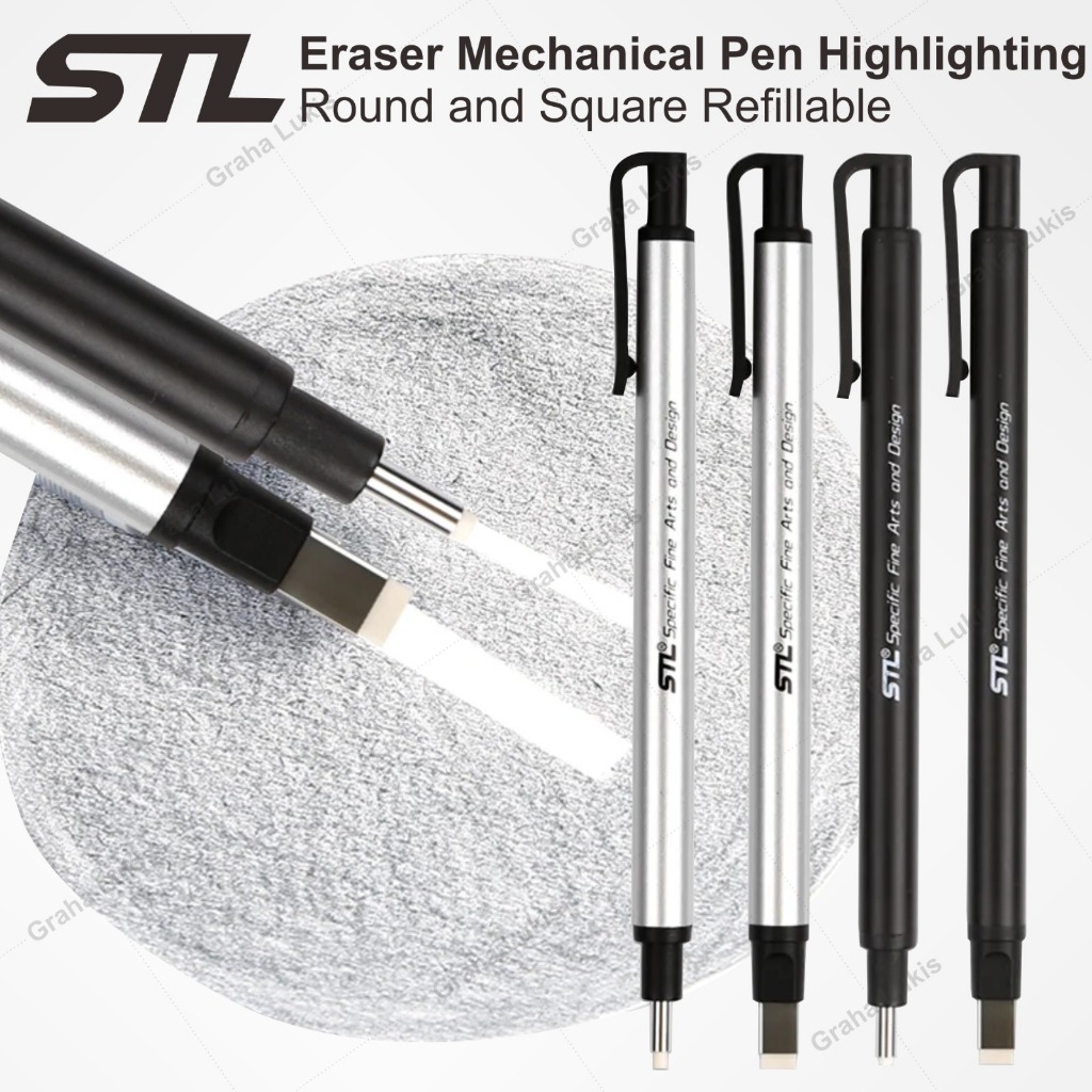 Jual STL Eraser Pen Fine Circle & Rectangle | Shopee Indonesia