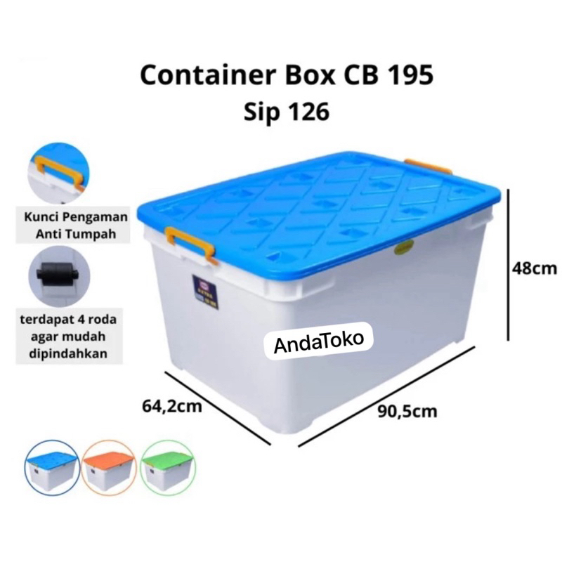 Jual Container Box Shinpo CB-195 SIP126 (Super Jumbo) | Shopee Indonesia